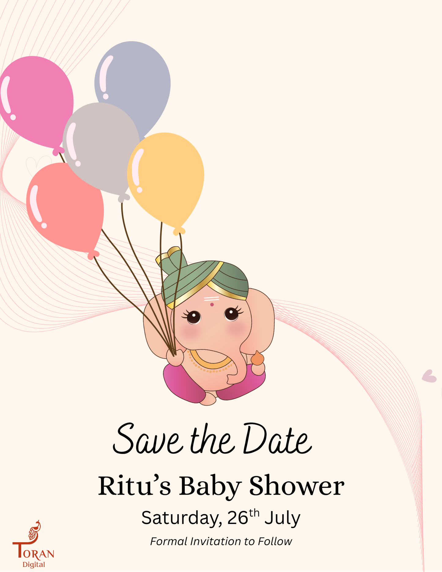 Happy Ganpati- Baby Shower Invite