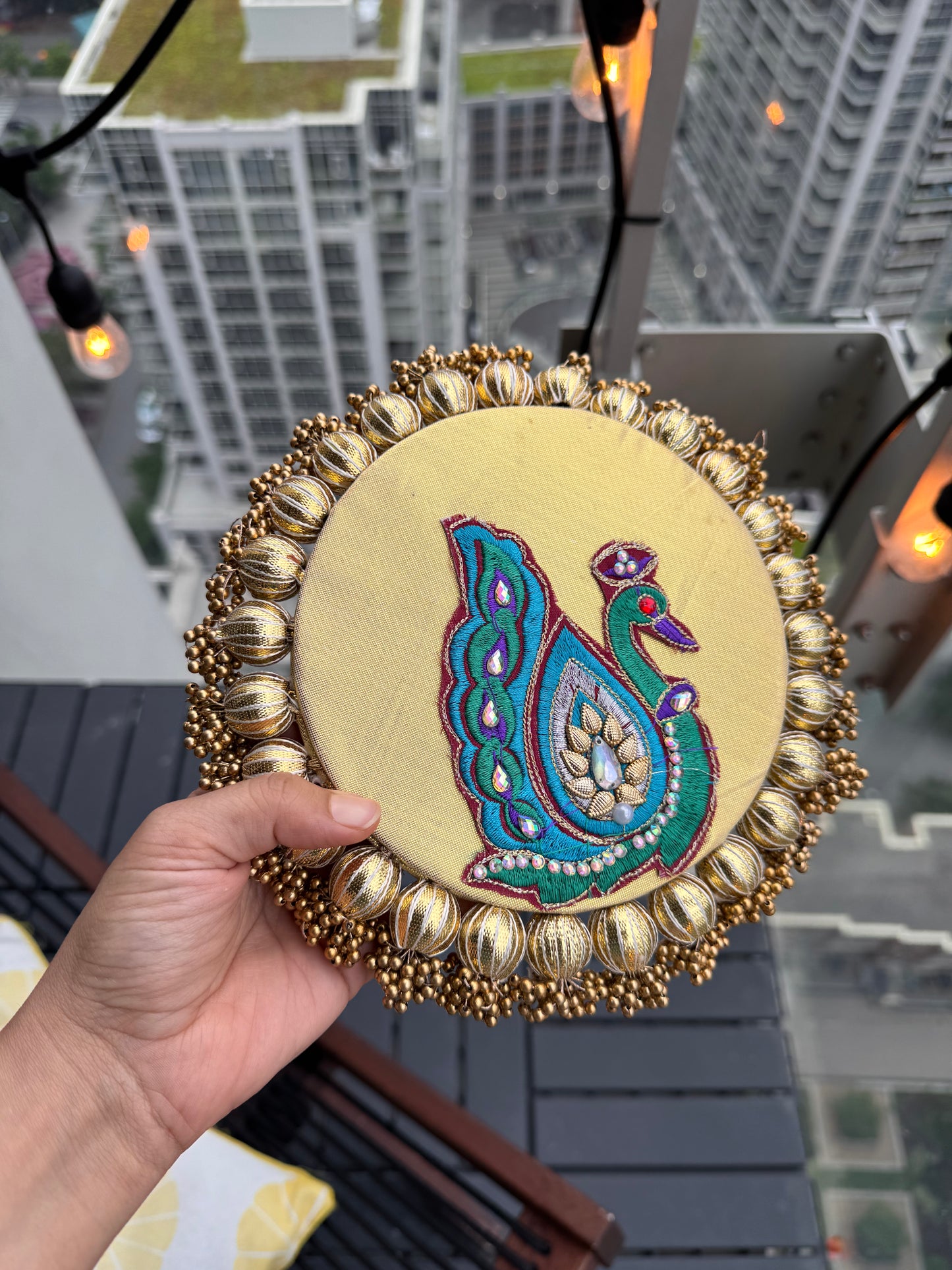 Blue Peacock Mat-Small