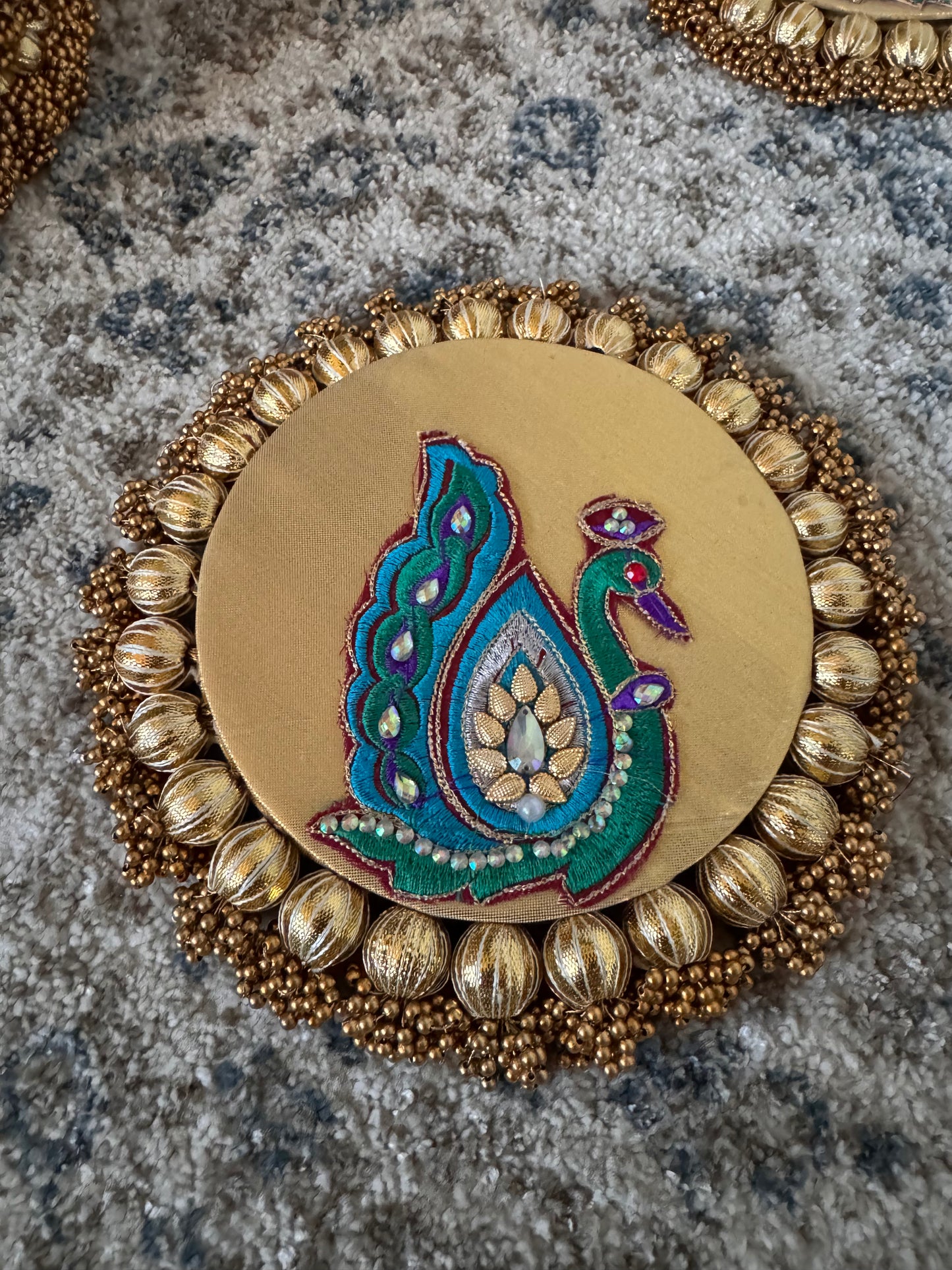 Blue Peacock Mat-Small