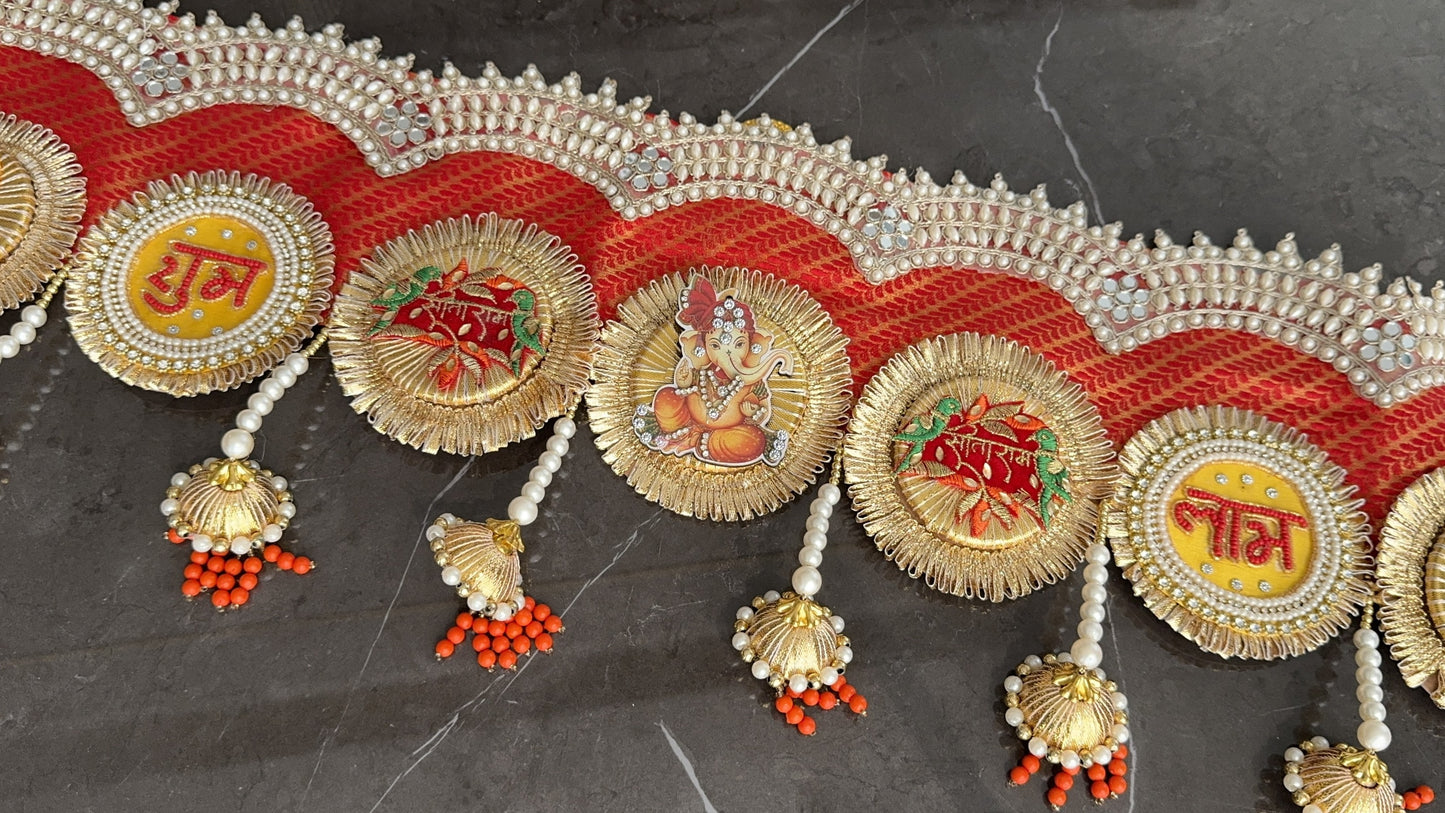 Zari Pearl Toran- Orange