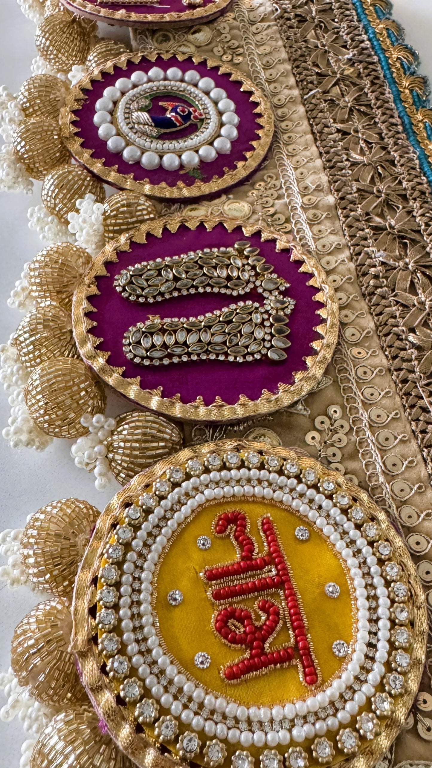 Golden Patti Toran- Lakshmi Ganesh Purple