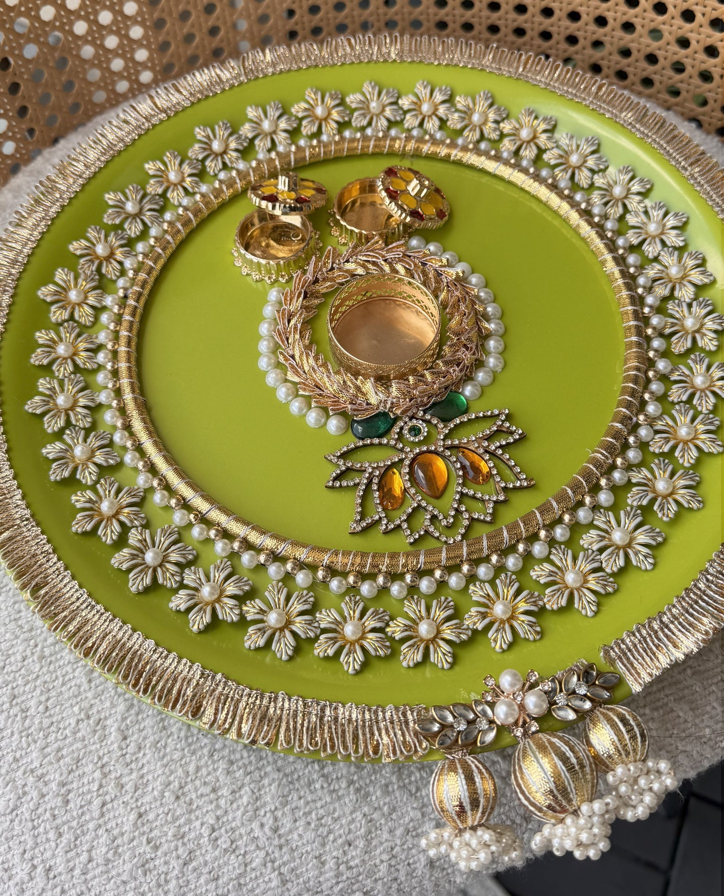 Decorative Plate for Rakhi- Green1