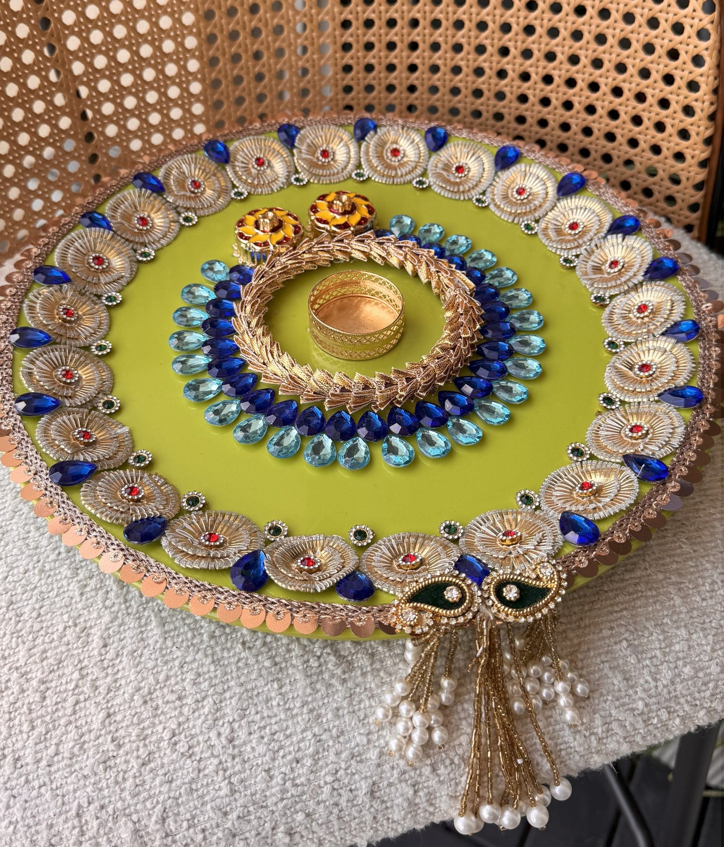 Decorative Plate for Rakhi- Green2