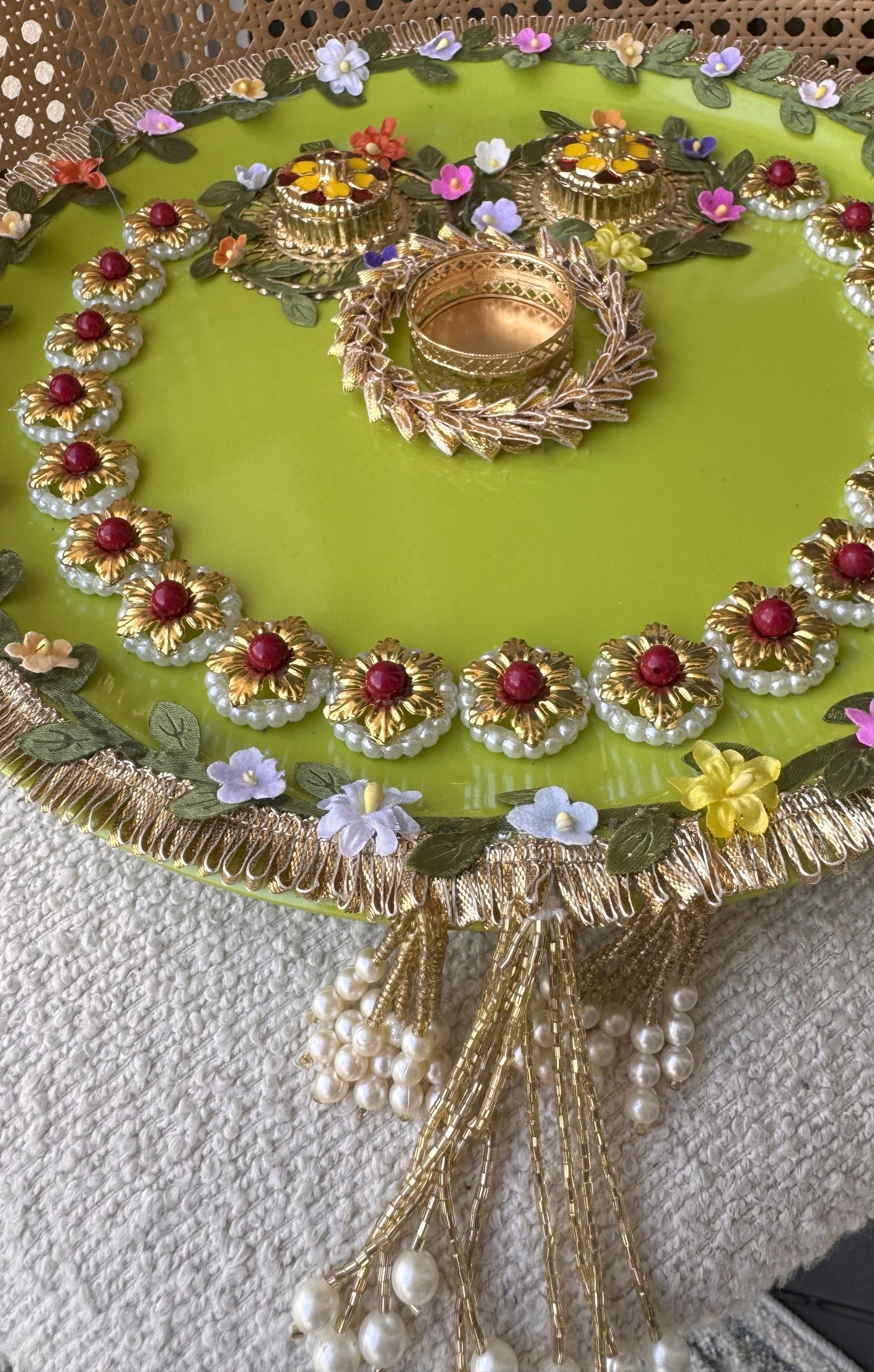Decorative Plate for Rakhi- Green4