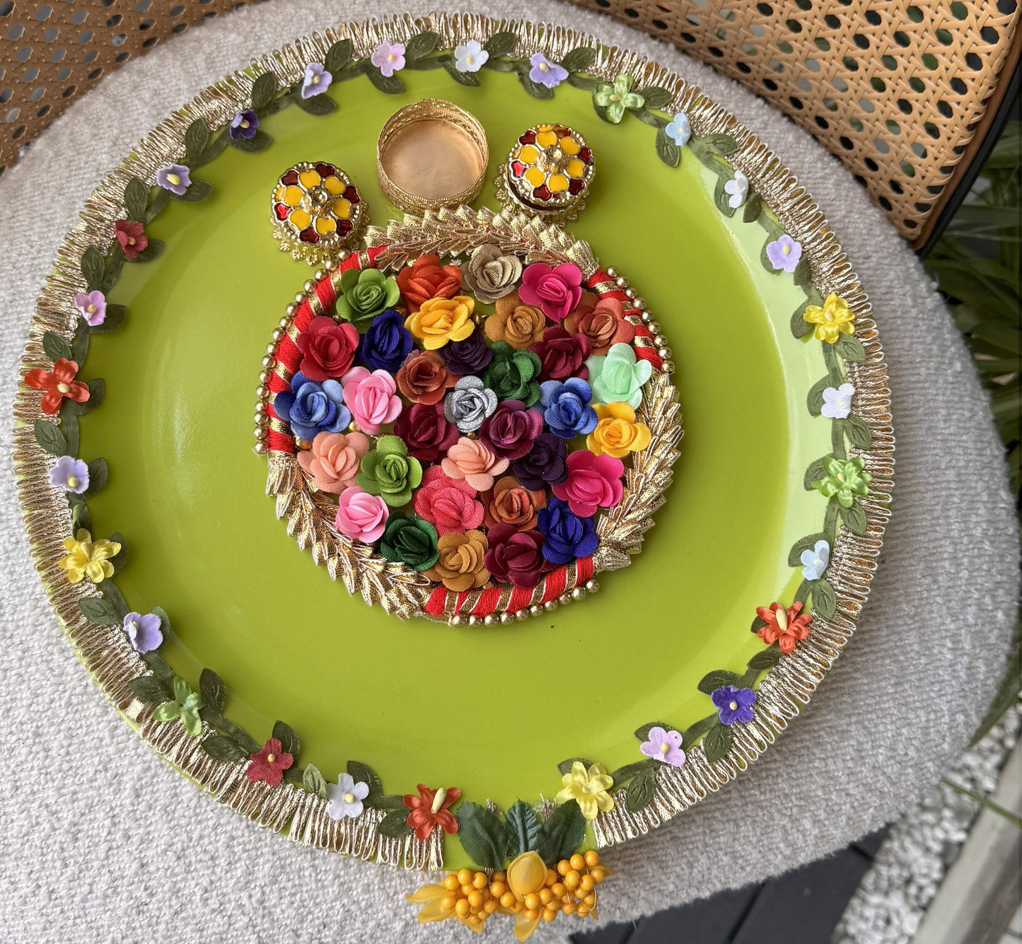 Decorative Plate for Rakhi- Green5