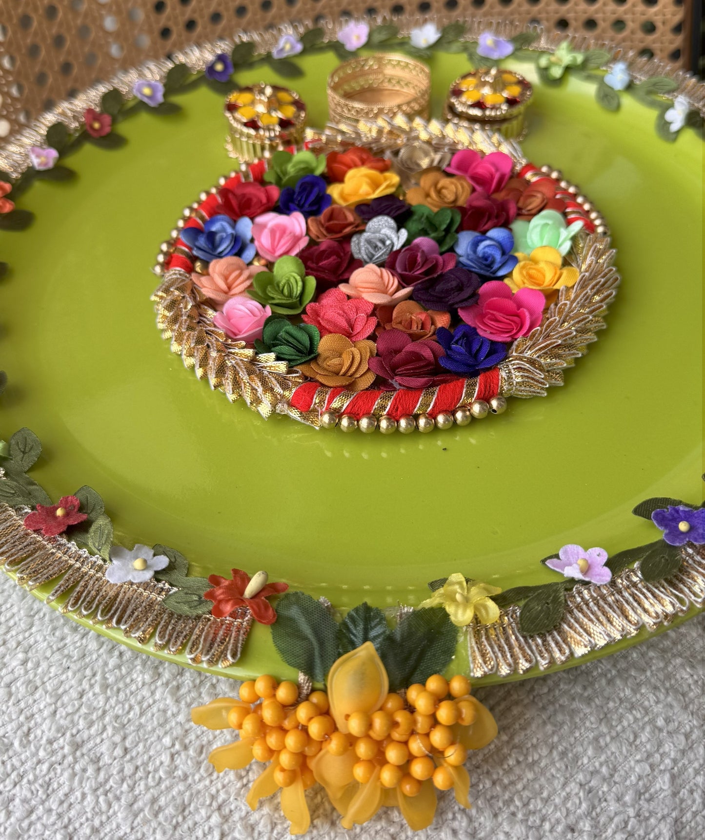 Decorative Plate for Rakhi- Green5