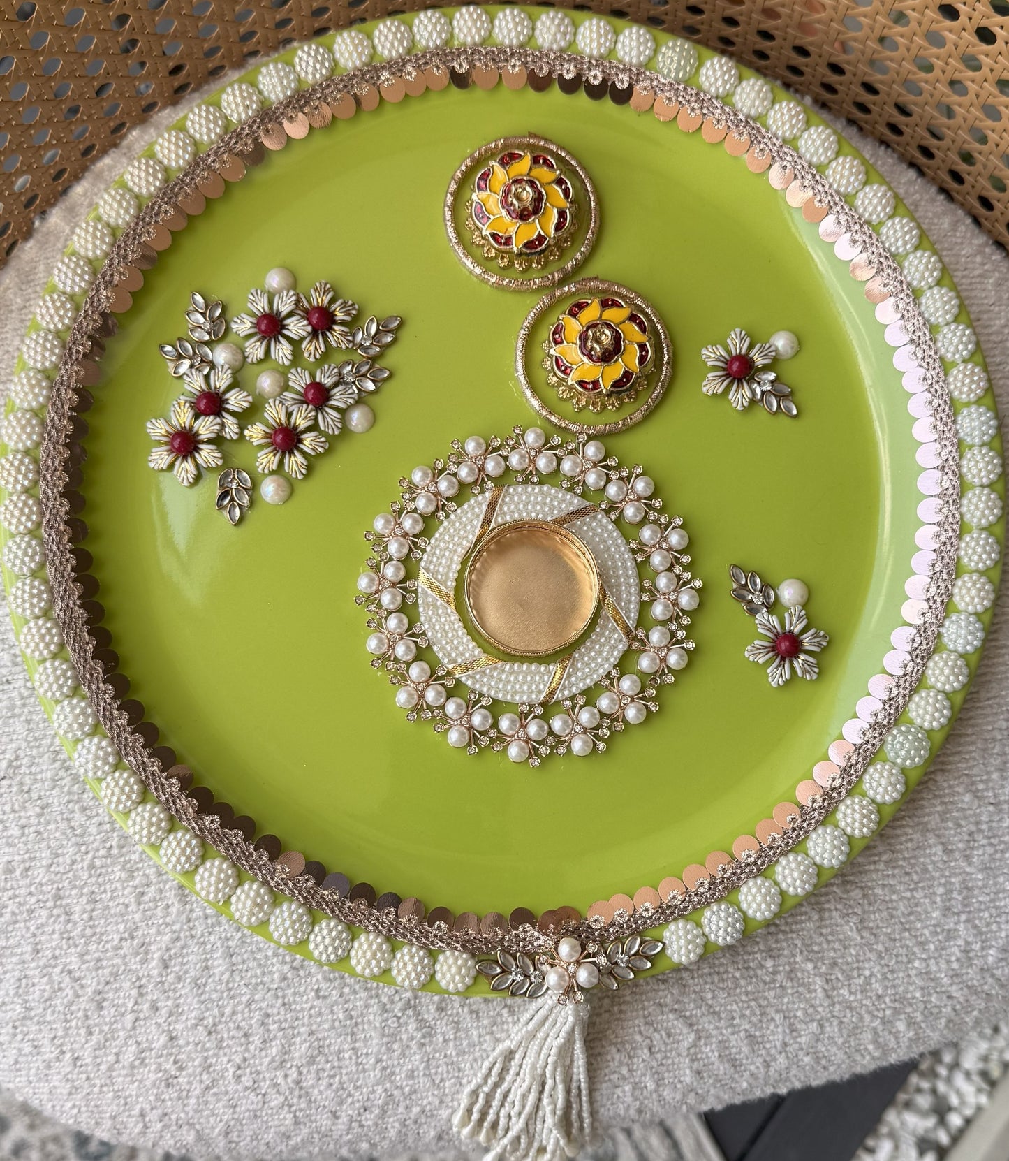 Decorative Plate for Rakhi- Green6