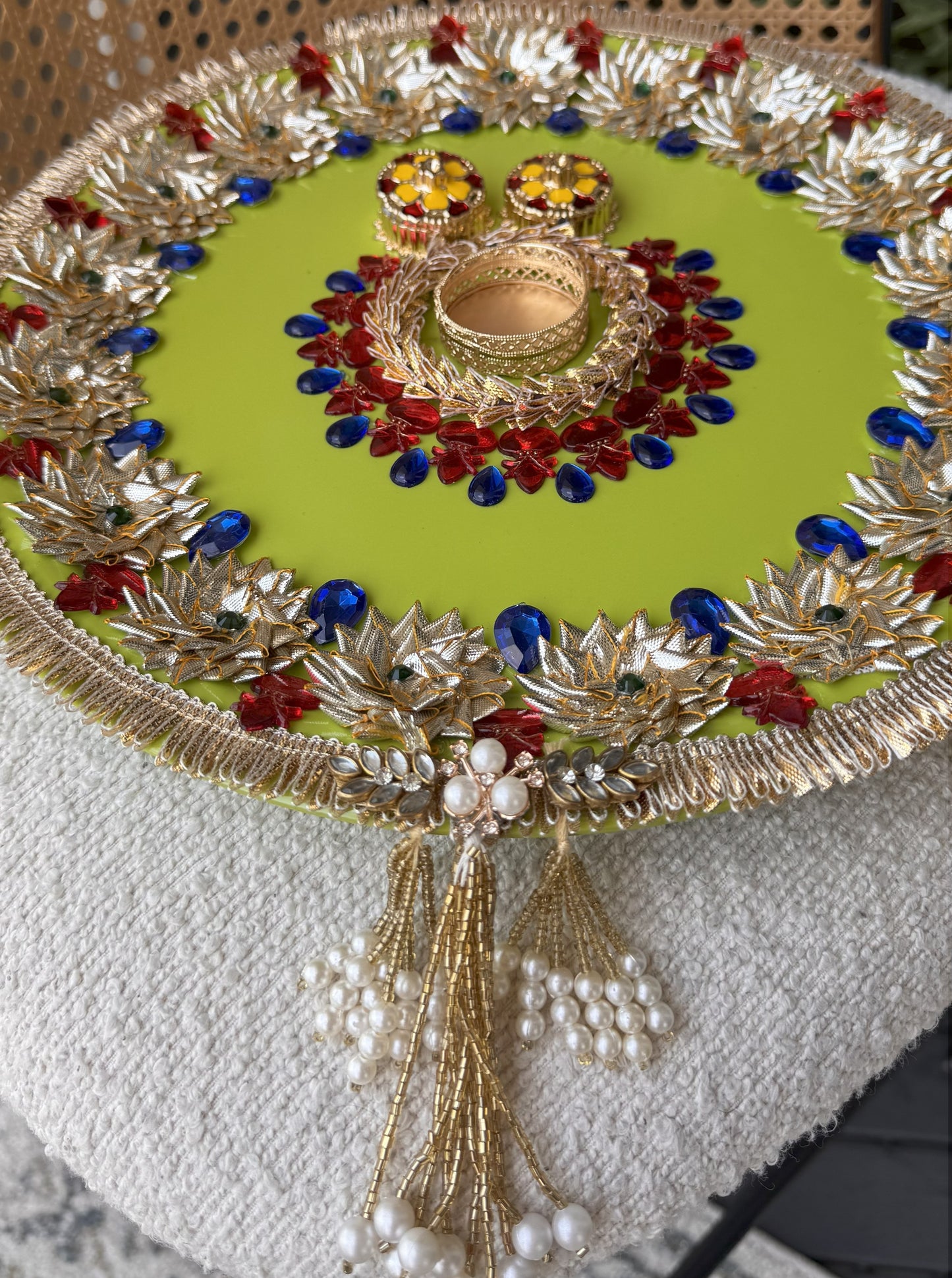 Decorative Plate for Rakhi- Green7