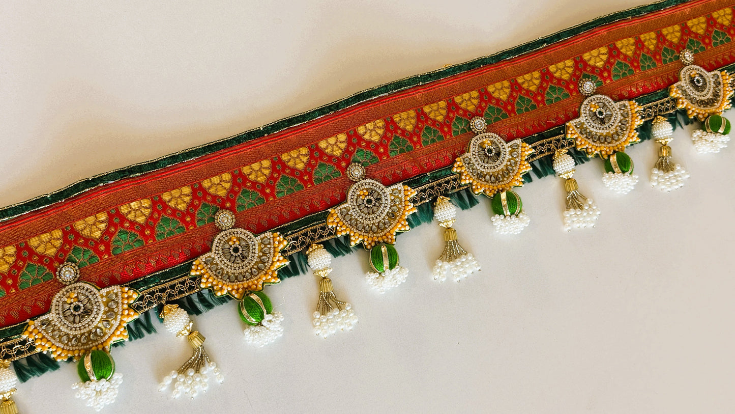 Golden Patti- Yellow Kundan Half Moon