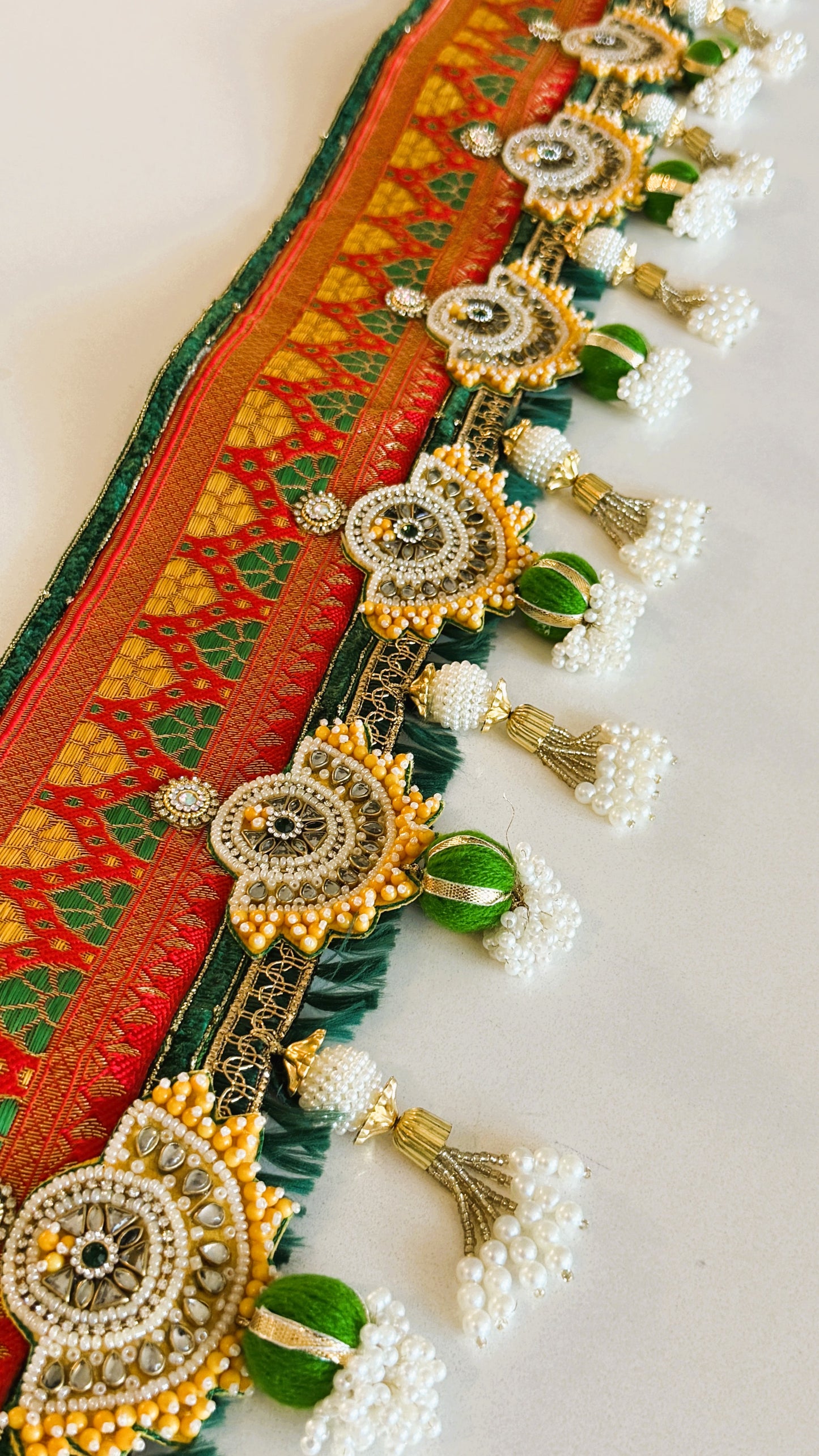 Golden Patti- Yellow Kundan Half Moon