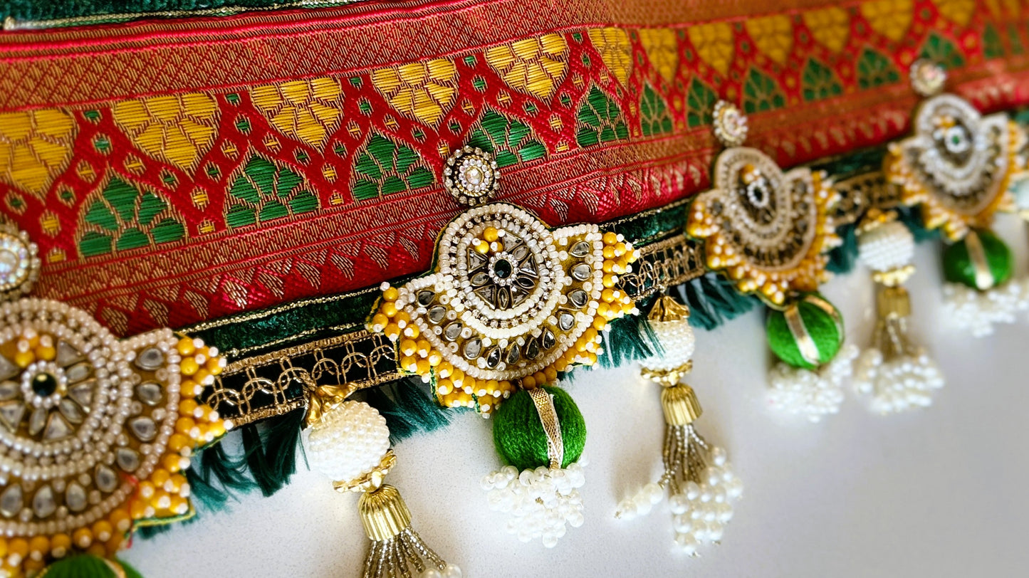 Golden Patti- Yellow Kundan Half Moon