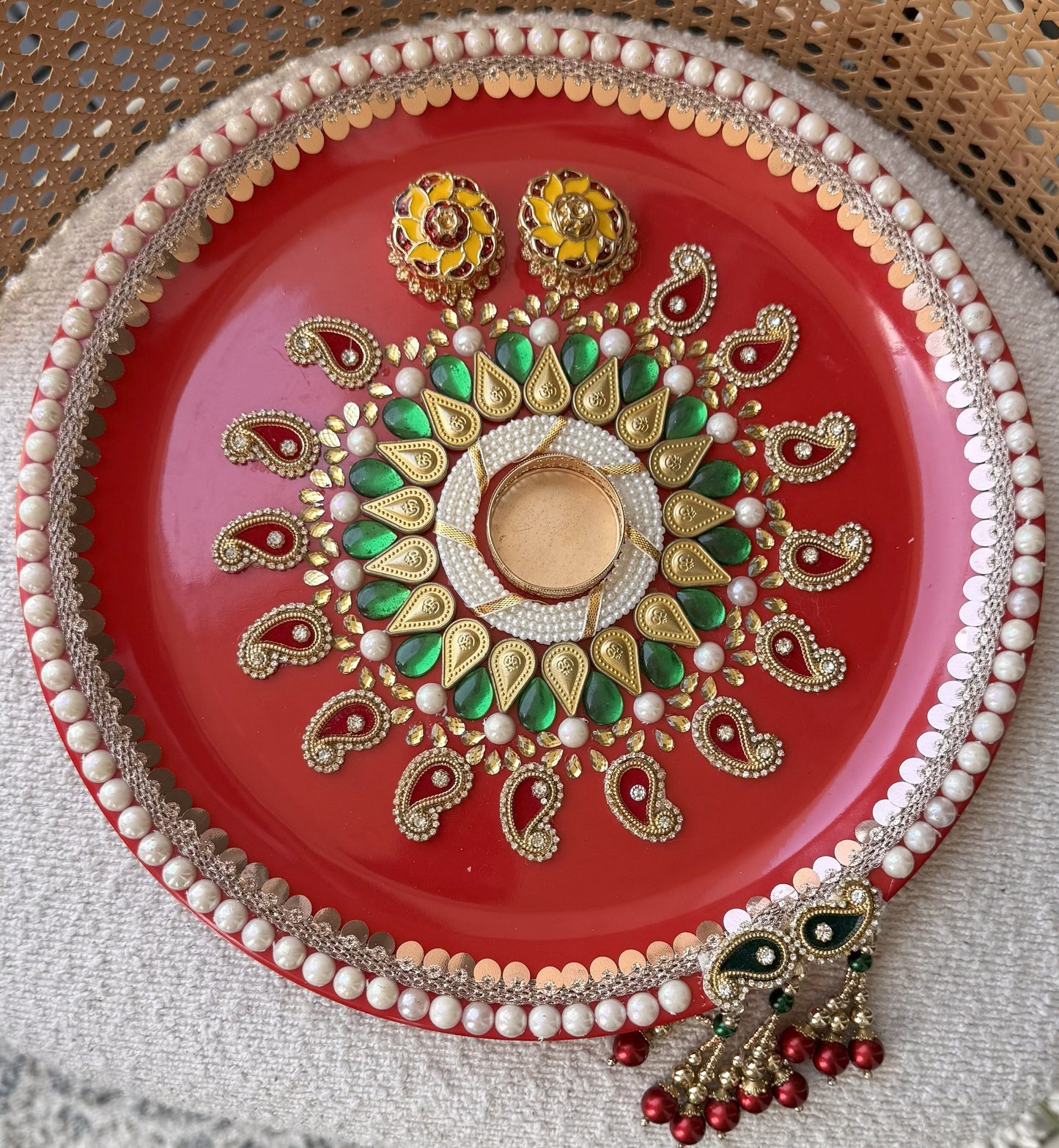 Decorative Plate for Rakhi- Red13