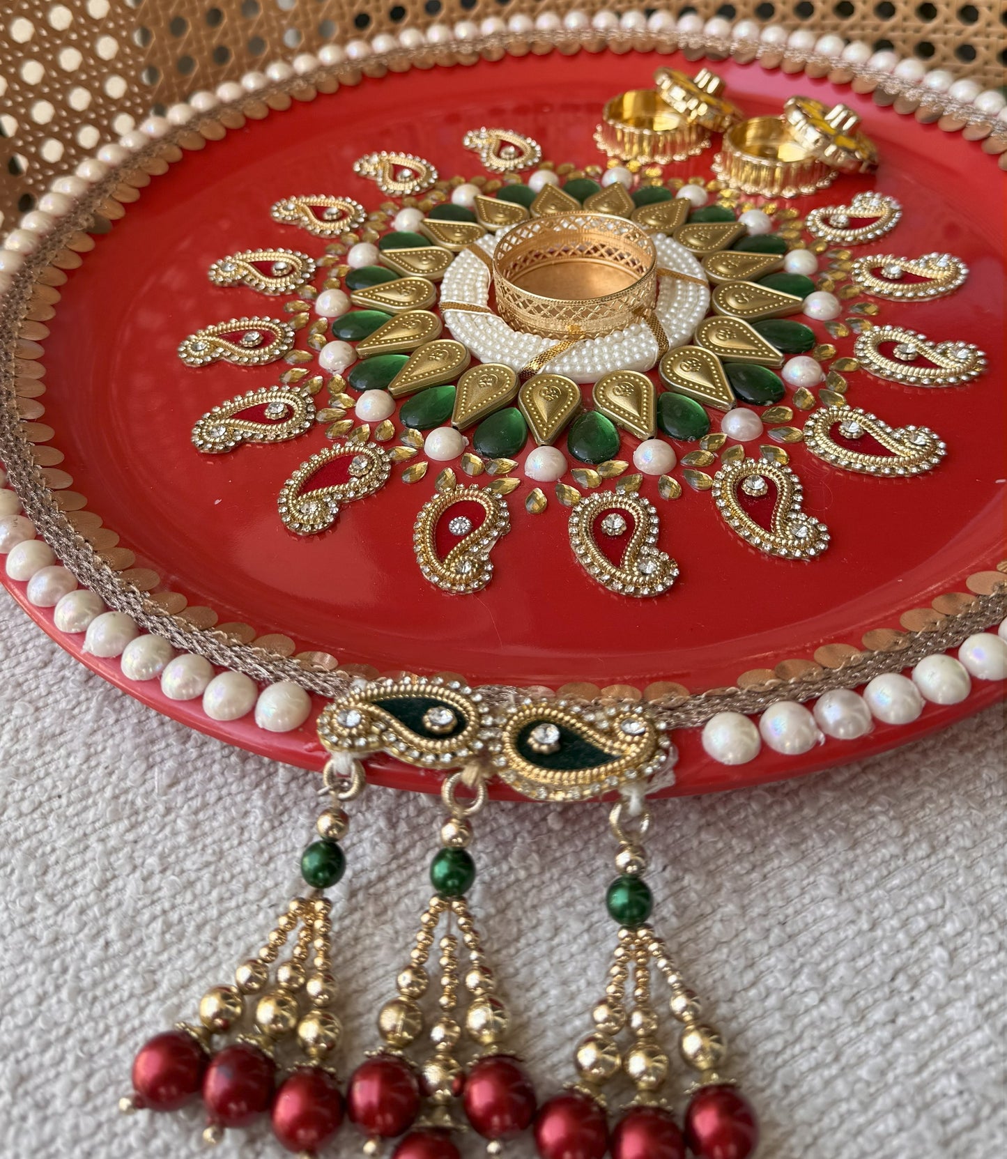 Decorative Plate for Rakhi- Red13