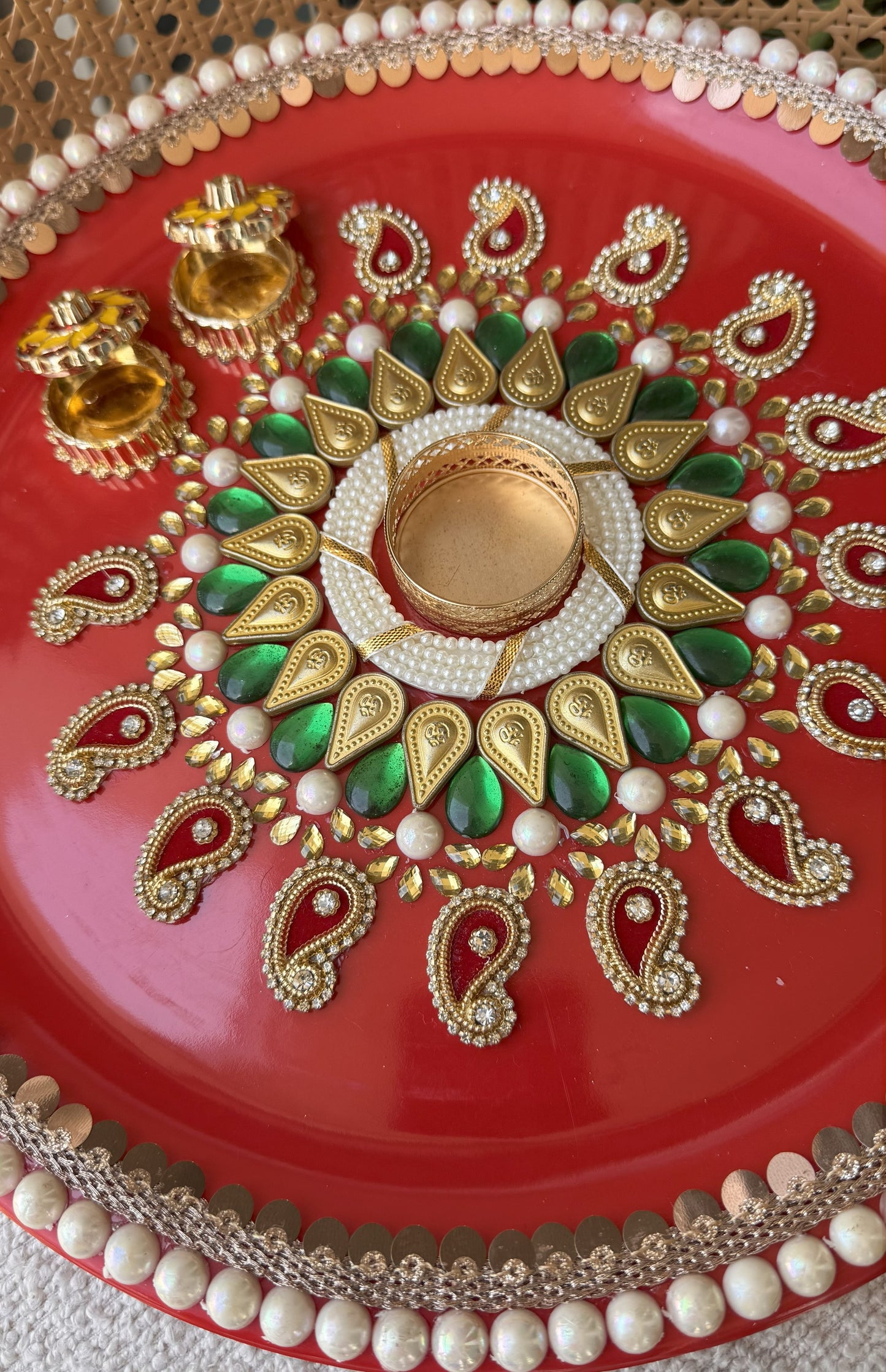 Decorative Plate for Rakhi- Red13