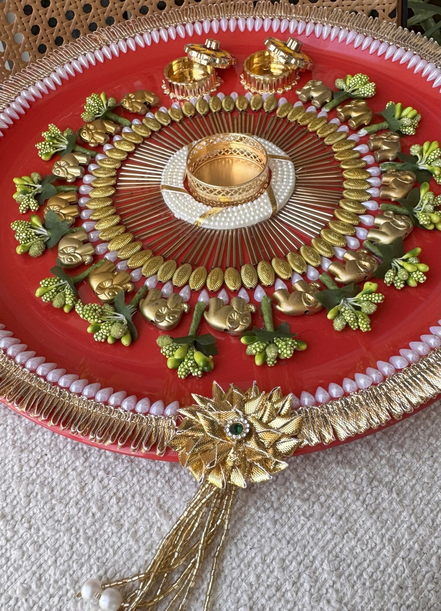 Decorative Plate for Rakhi- Red14