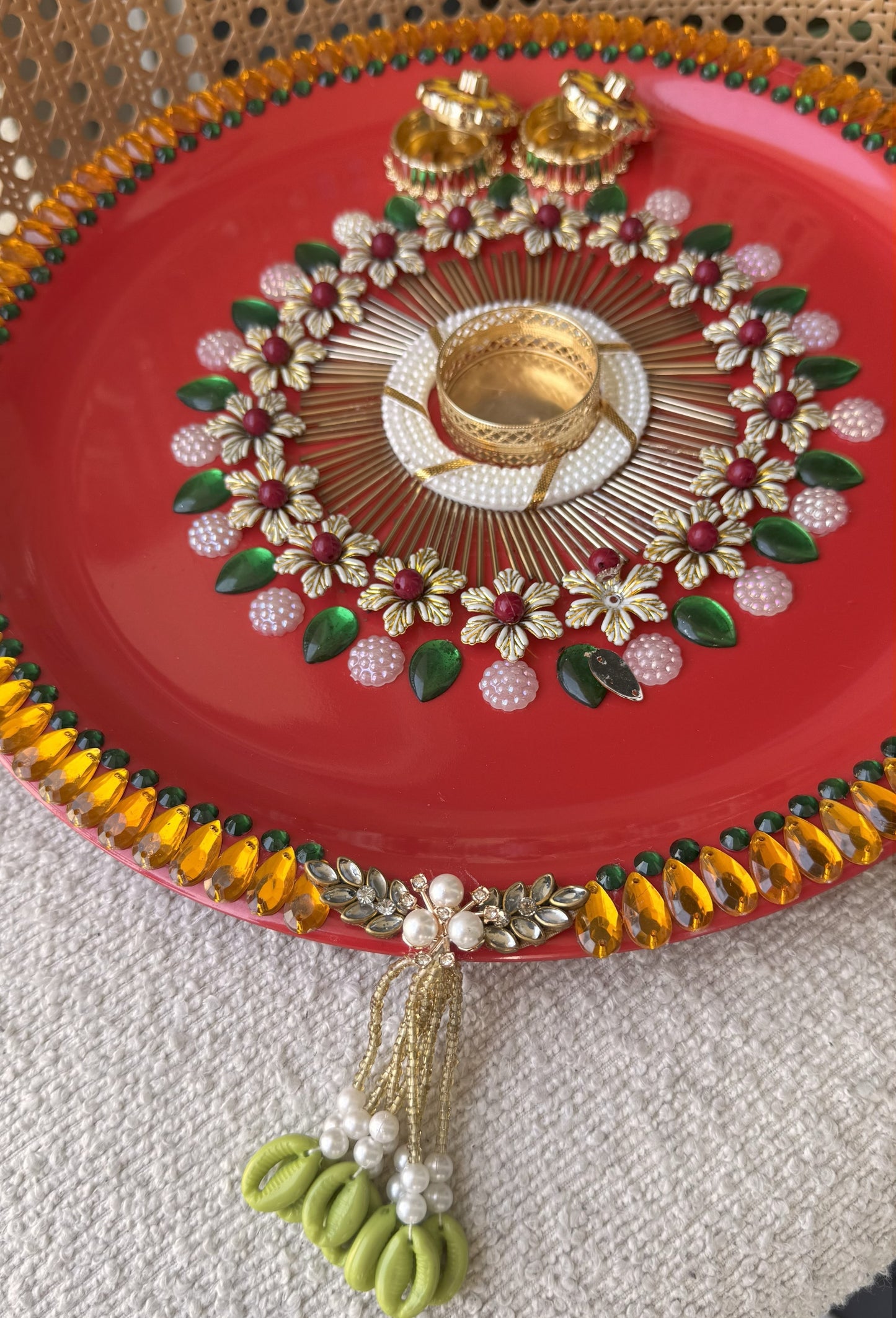 Decorative Plate for Rakhi- Red18