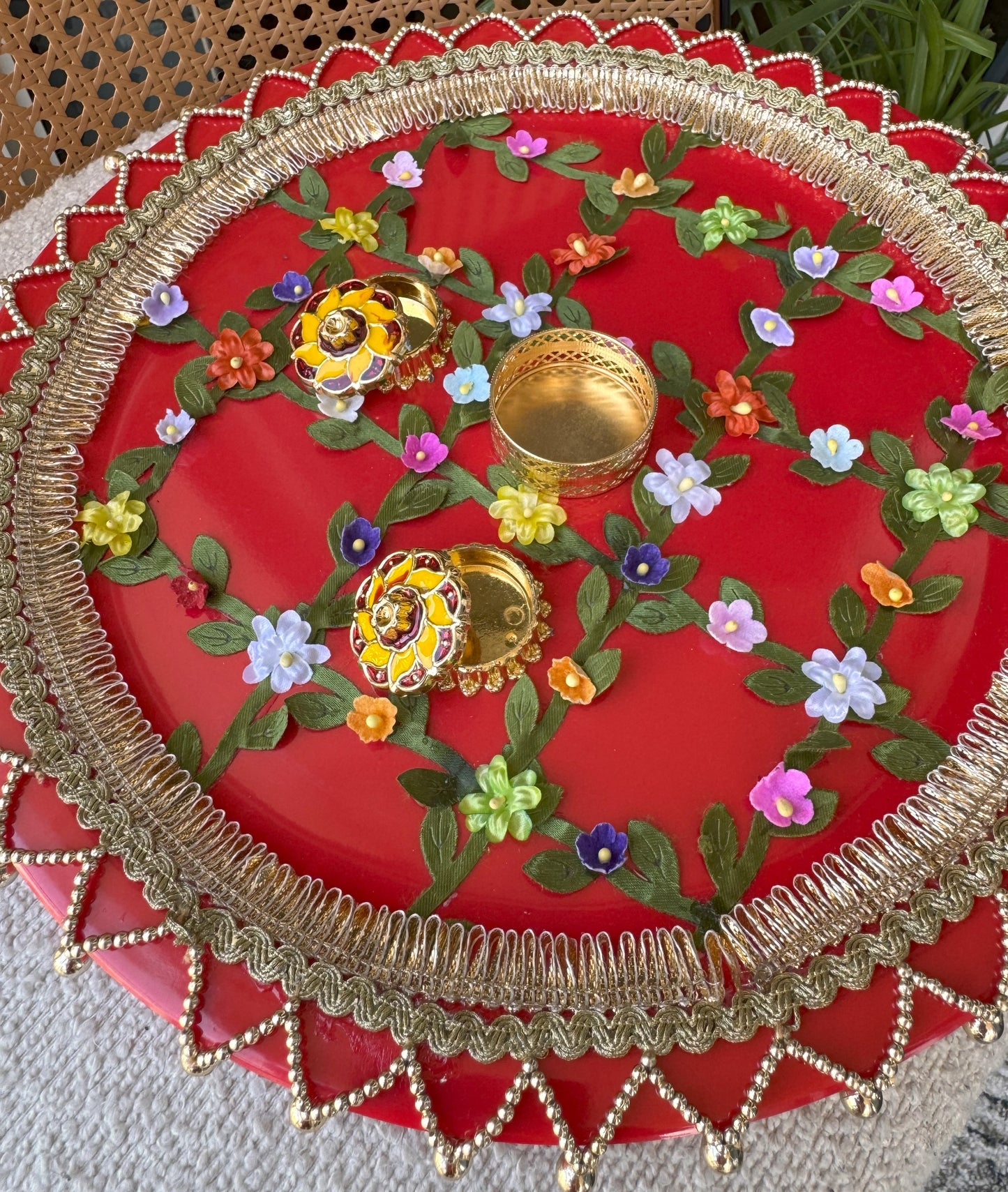 Decorative Plate for Rakhi- Red19