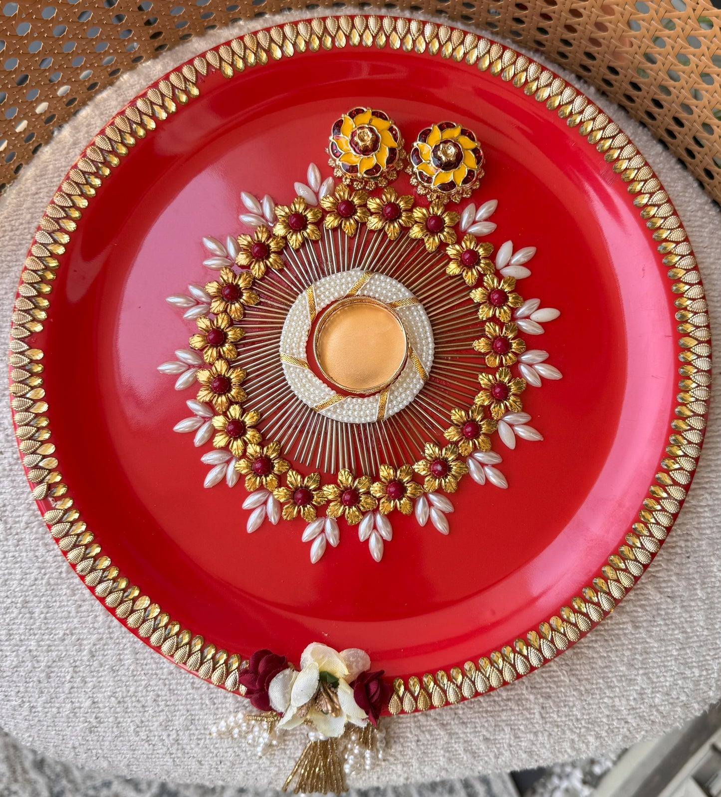 Decorative Plate for Rakhi- Red20