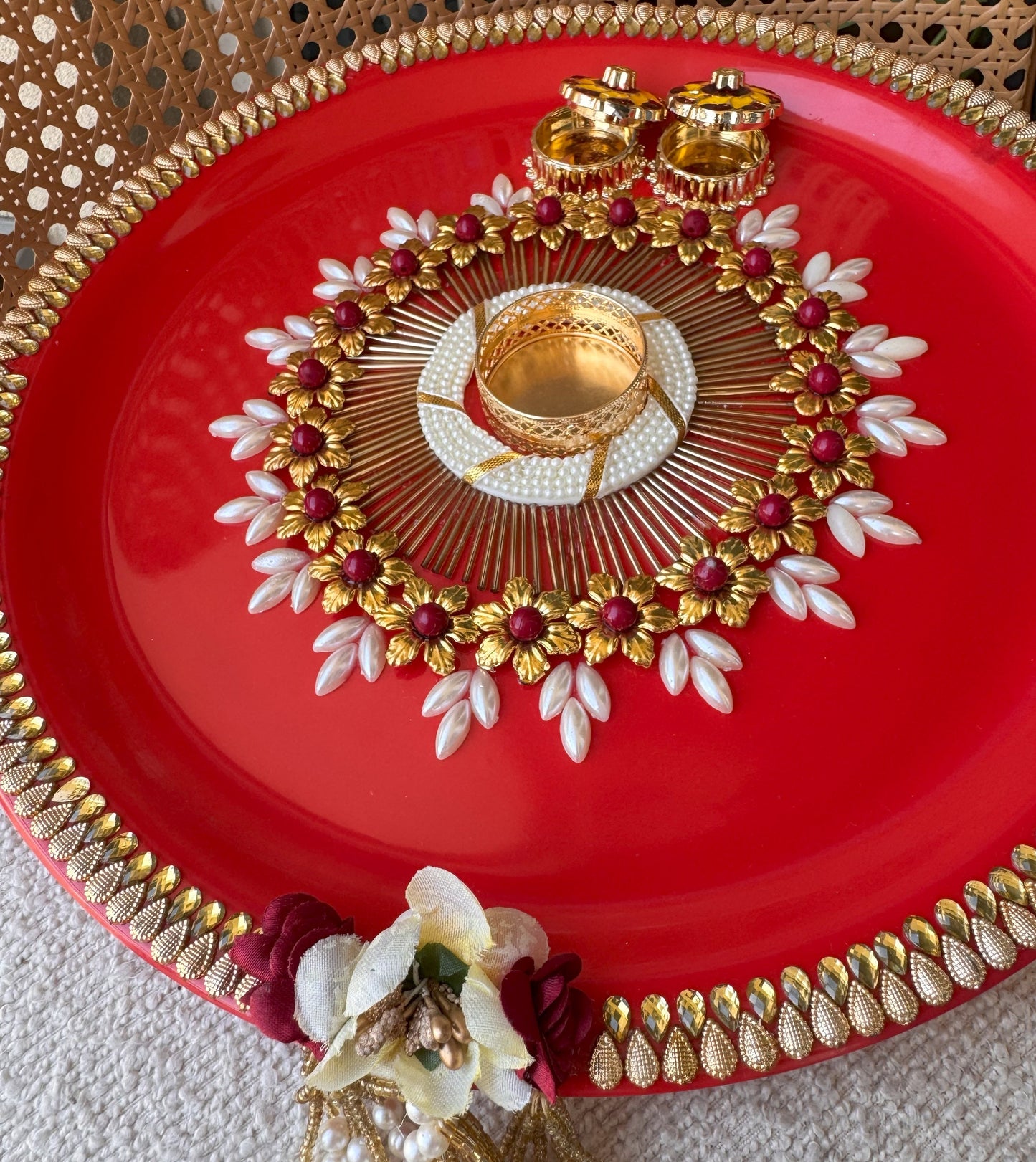 Decorative Plate for Rakhi- Red20