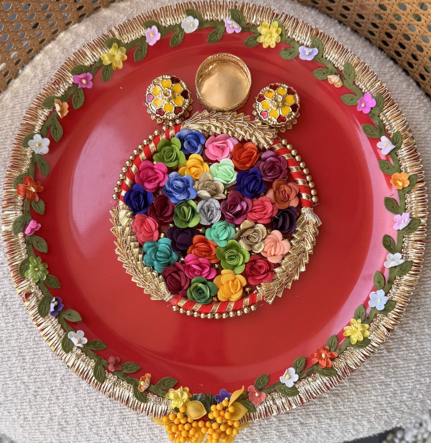 Decorative Plate for Rakhi- Red22