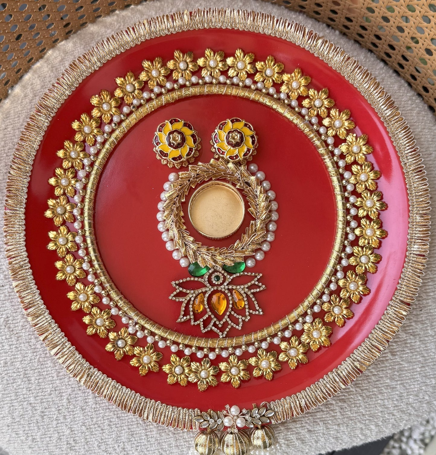Decorative Plate for Rakhi- Red24