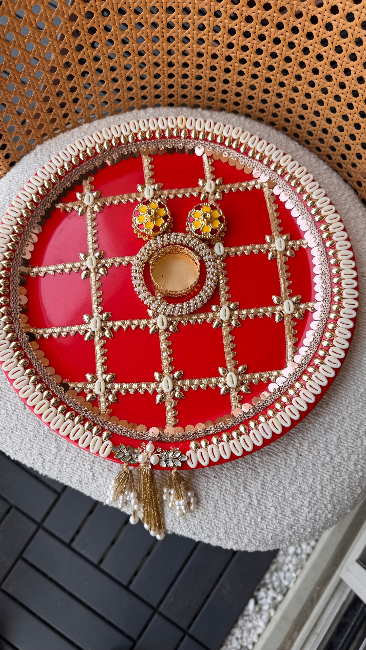 Decorative Plate for Rakhi- Red25