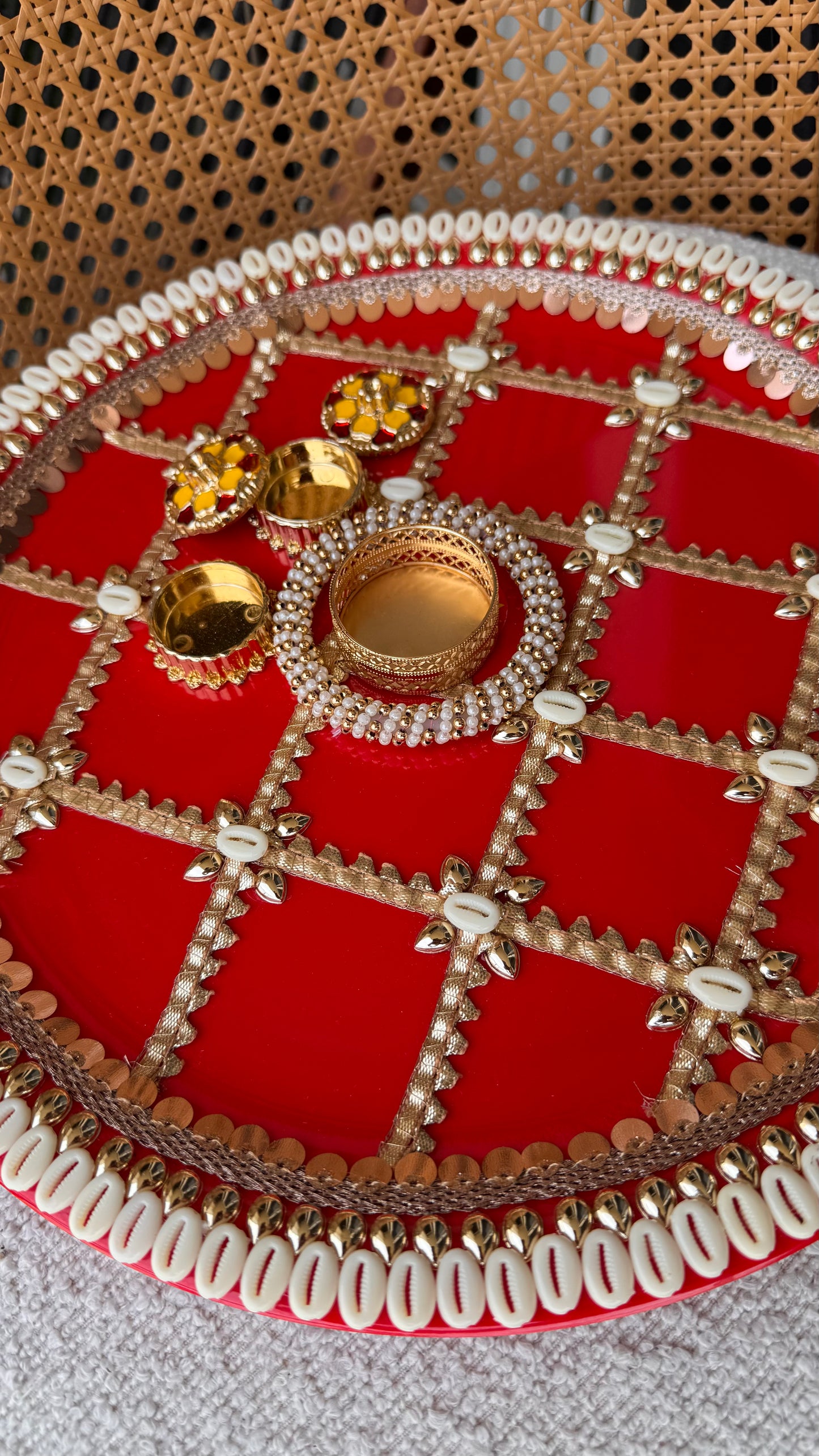 Decorative Plate for Rakhi- Red25