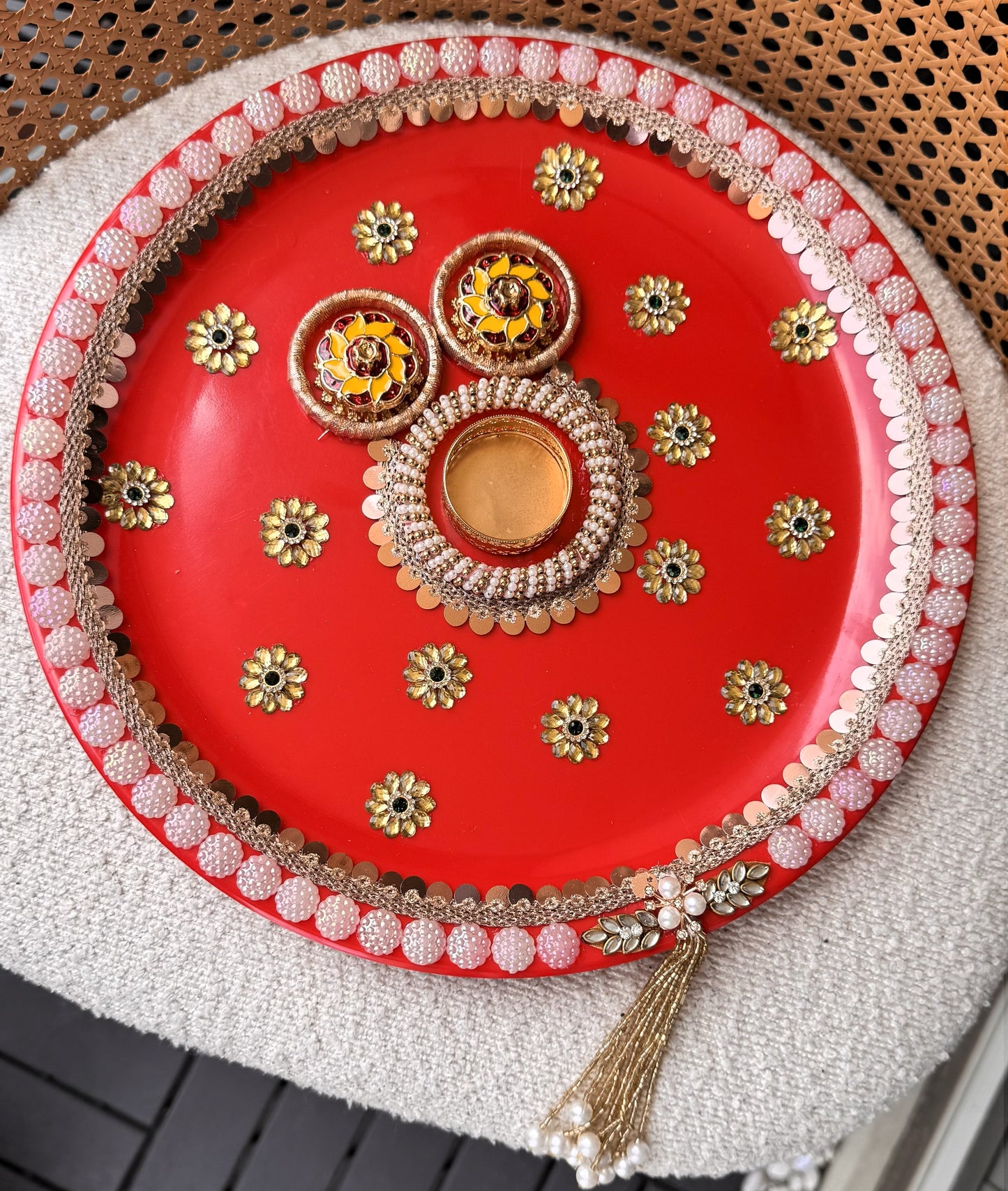 Decorative Plate for Rakhi- Red26