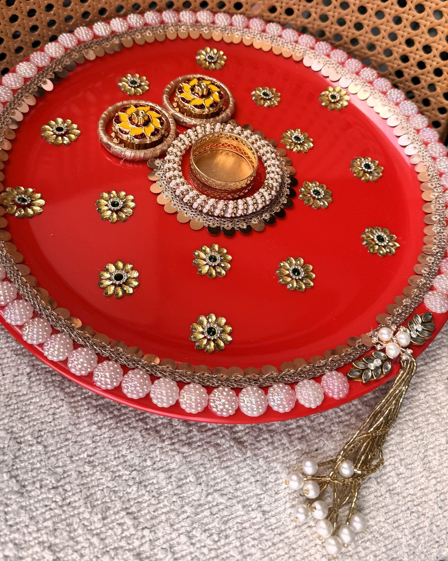 Decorative Plate for Rakhi- Red26