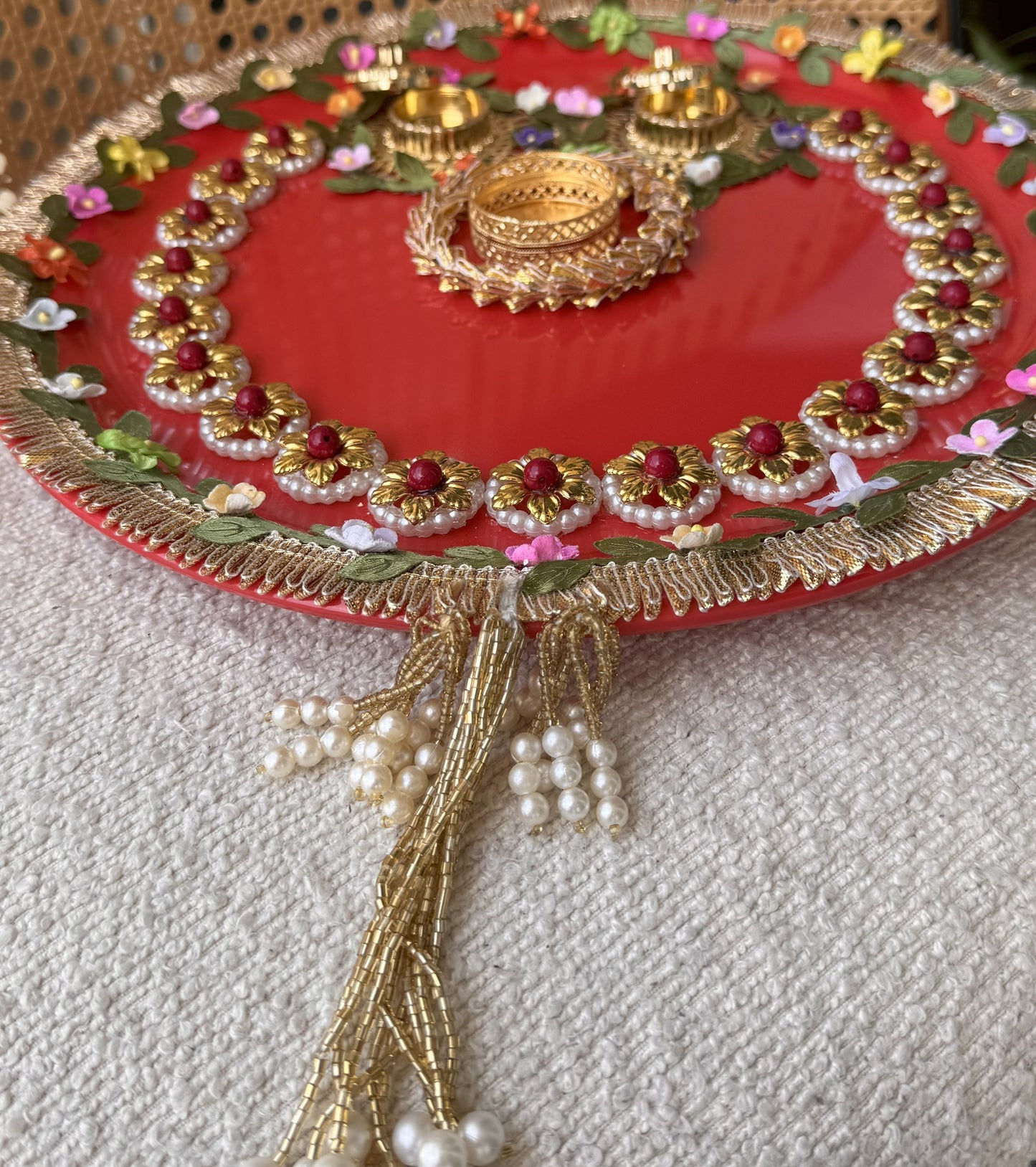 Decorative Plate for Rakhi- Red8