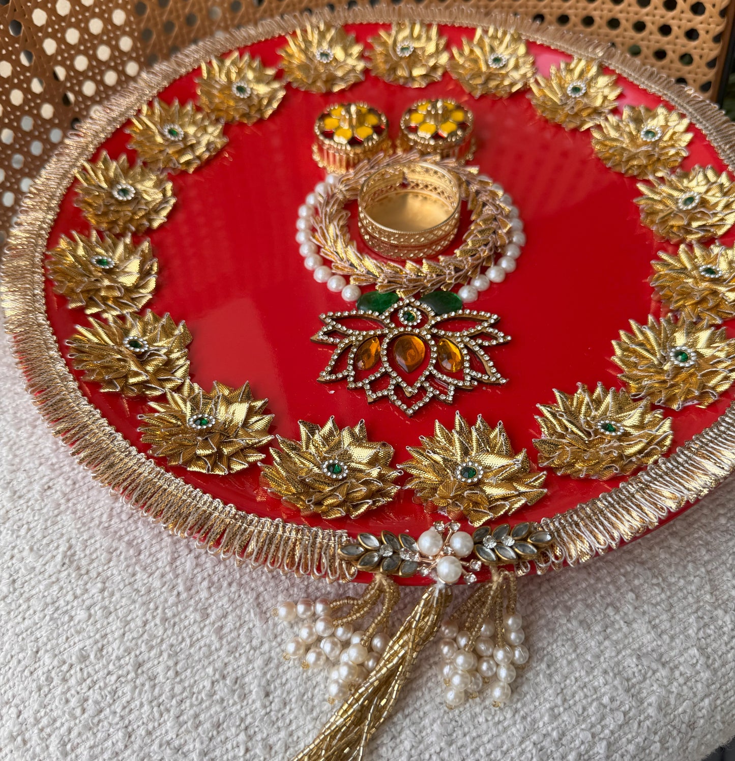 Decorative Plate for Rakhi- Red9