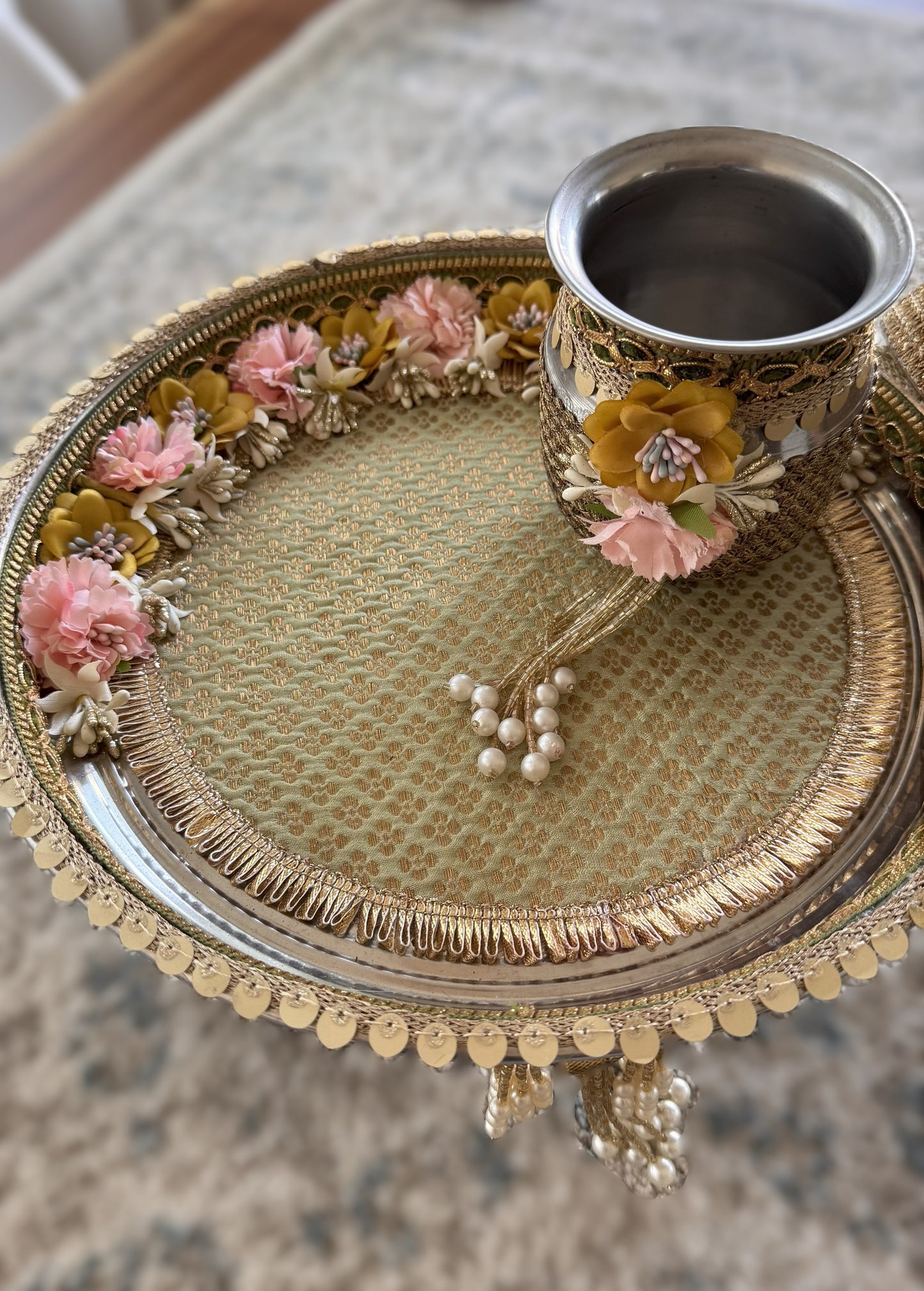 Sage Green Karva Chauth Set