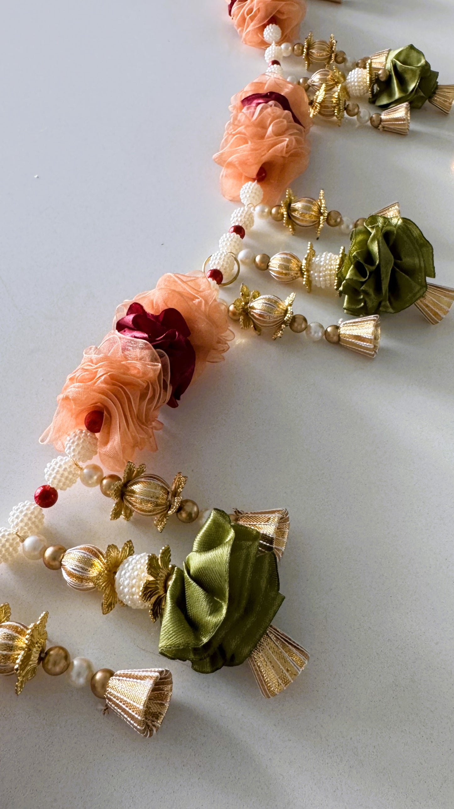 The Temple Bell Ribbon Toran- Green