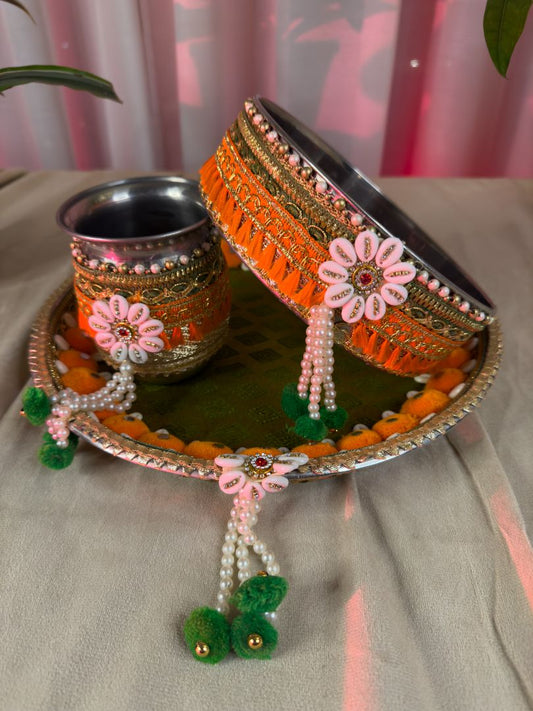 Autumn Blossom Karva Chauth Set