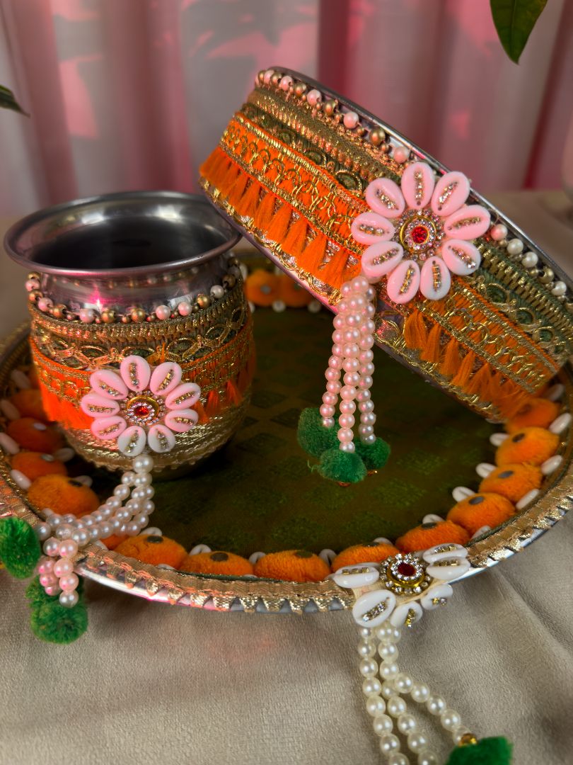 Autumn Blossom Karva Chauth Set