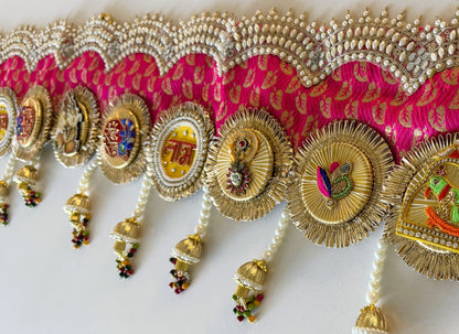 Zari Pearl Toran- Pink