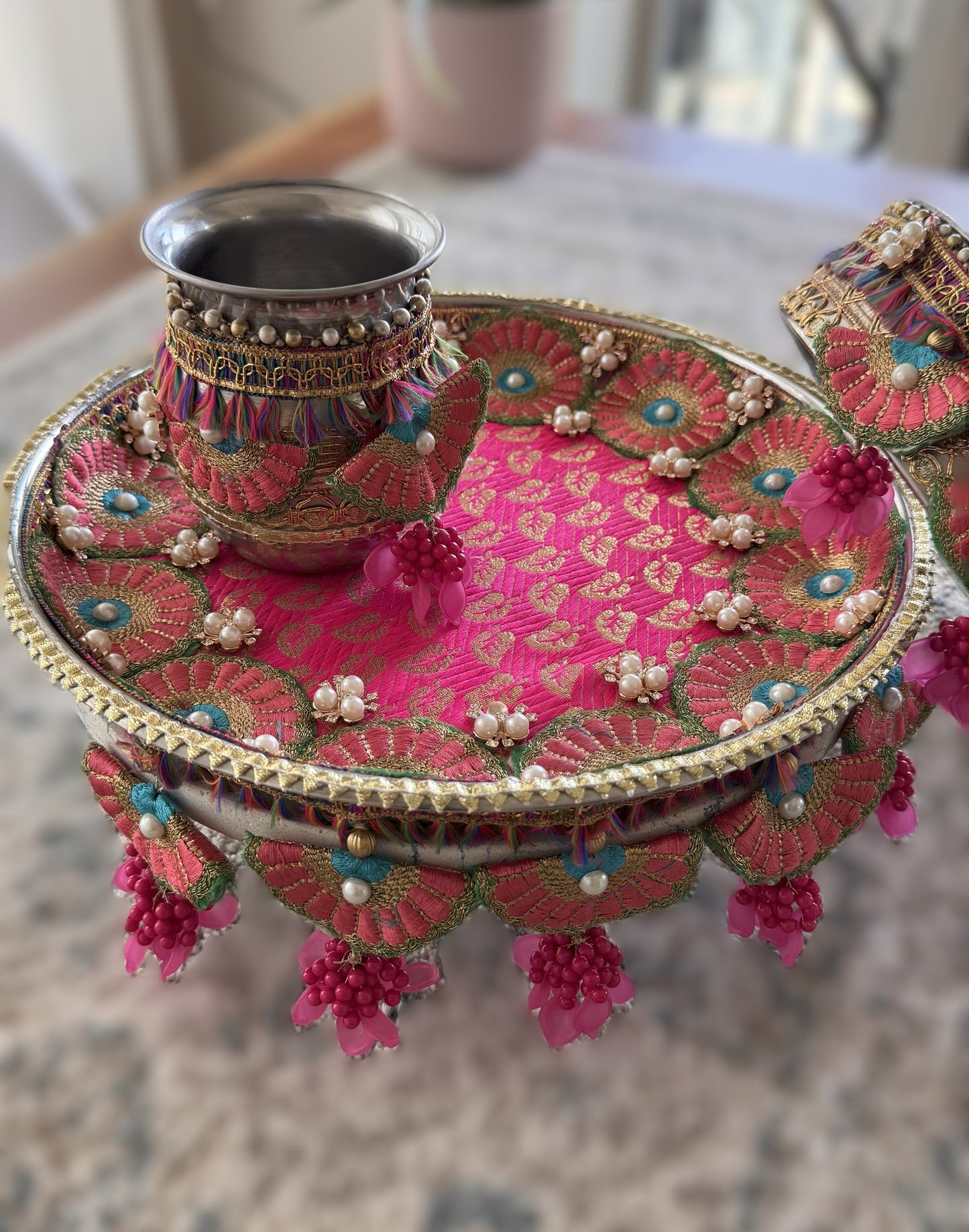 Crimson Sunset Karva Chauth Set