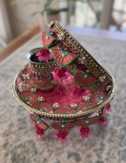 Crimson Sunset Karva Chauth Set