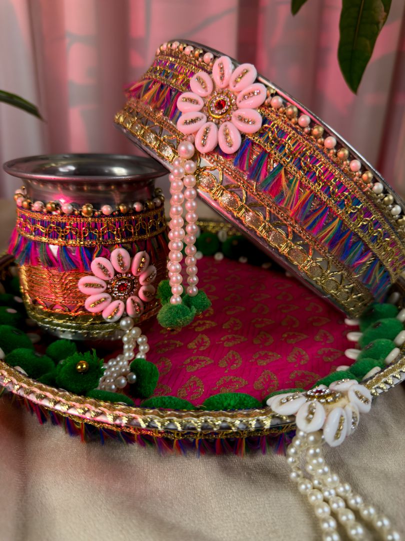 Emerald Rose Karva Chauth Set