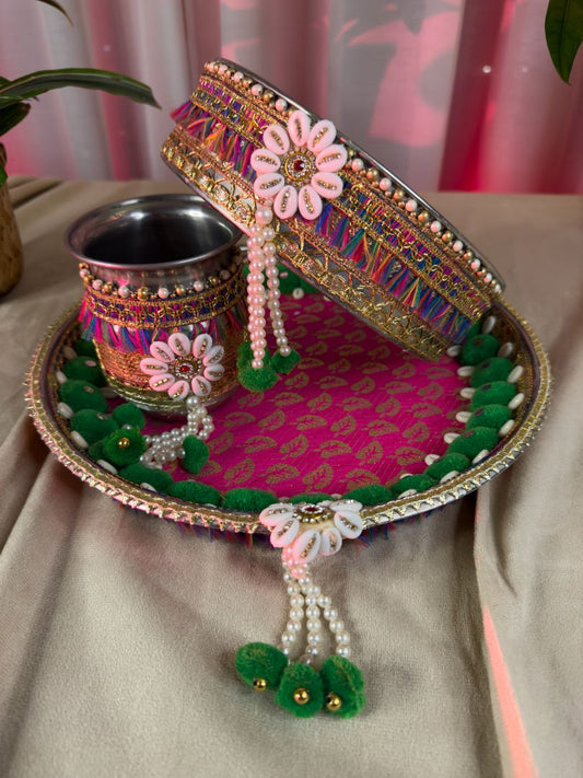 Emerald Rose Karva Chauth Set