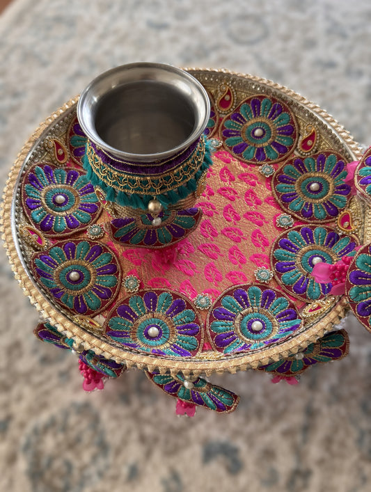 Floral Fusion Karva Chauth Set