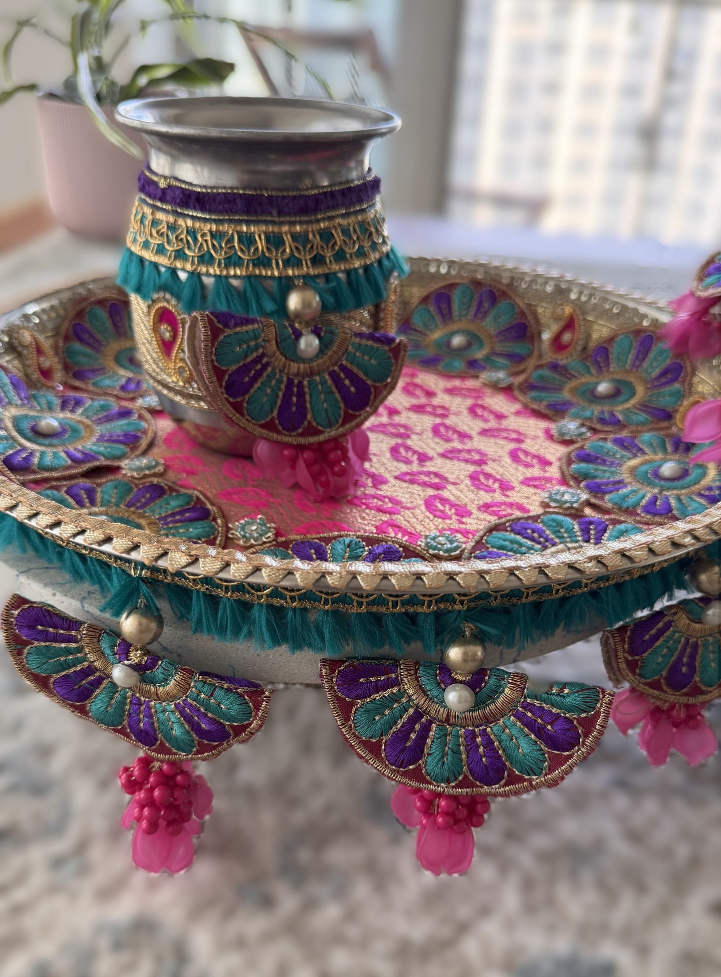 Floral Fusion Karva Chauth Set