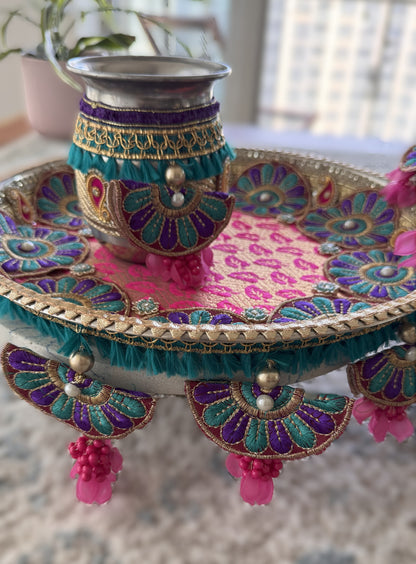 Floral Fusion Karva Chauth Set