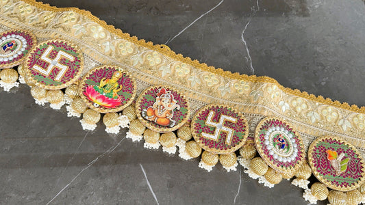 Golden Patti Toran- Lakshmi Ganesh Mix