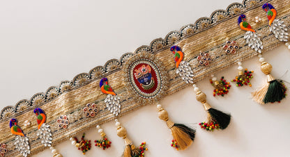 Golden Patti Toran- Diamond Peacock ShrinathJi