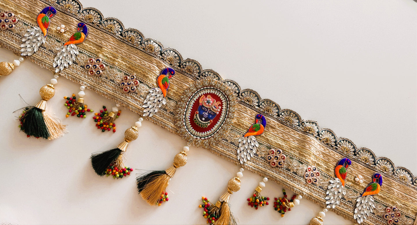 Golden Patti Toran- Diamond Peacock ShrinathJi