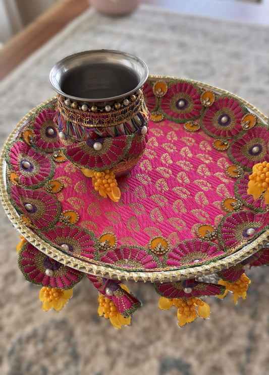 Golden Petal Karva Chauth Set
