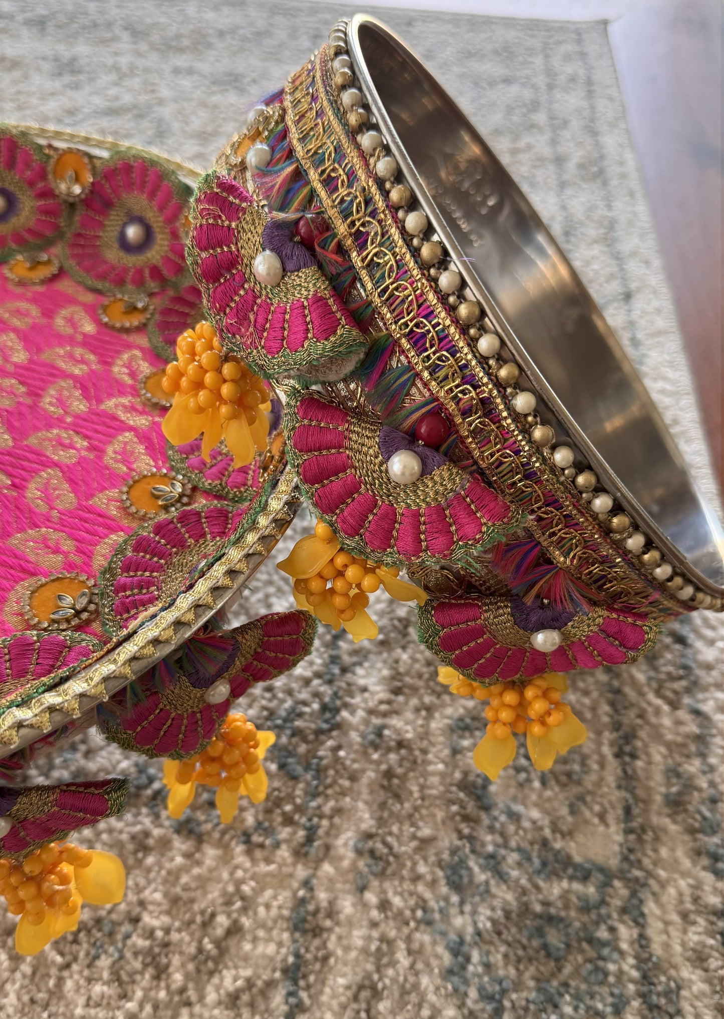 Golden Petal Karva Chauth Set