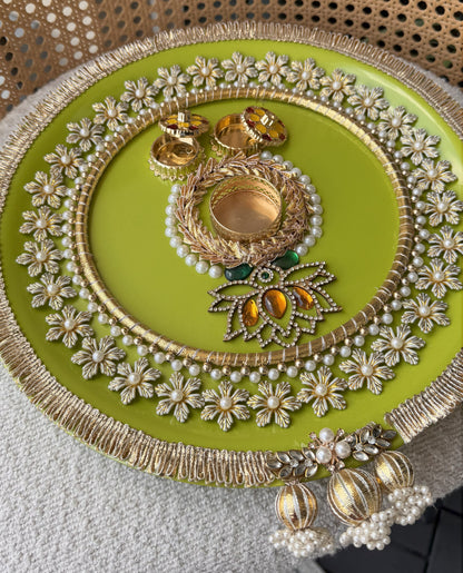Decorative Plate for Rakhi- Green1