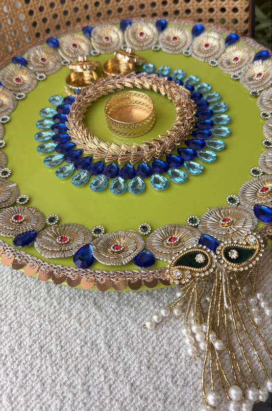 Decorative Plate for Rakhi- Green2